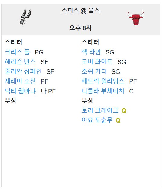 01.07(화) 10:00 NBA 시카고 불스 샌안토니오 스퍼스 농구 유나이티드 센터