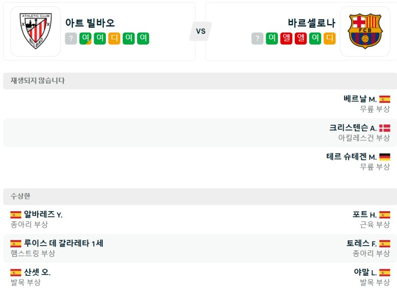 01.09(목) 04:00 스페인 슈퍼컵 아틀레틱 빌바오 FC 바르셀로나 축구 분석