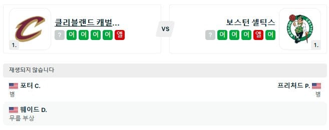 02.05(수) 9시 30분 NBA 클리블랜드 캐벌리어스 보스턴 셀틱스 농구 로켓모기지필드하우스