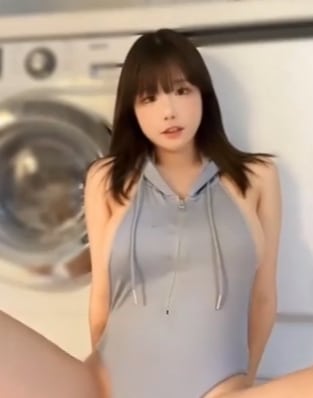 에디린 세탁기앞 가슴 주물떡